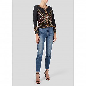 Buy Marques Almeida White Floral Belted Jacket in Brocade