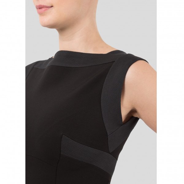 Victoria Beckham Sleeveless Fitted Dress with Peplum Skirt