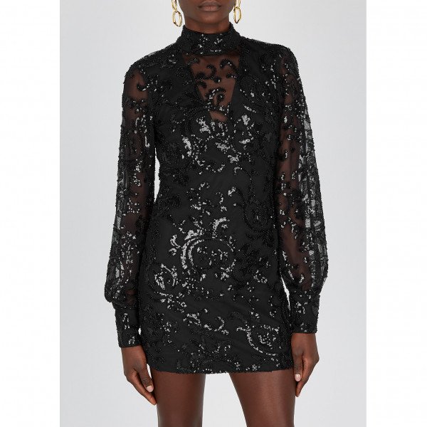 ALEXIS Franciska Embellished Mini Dress