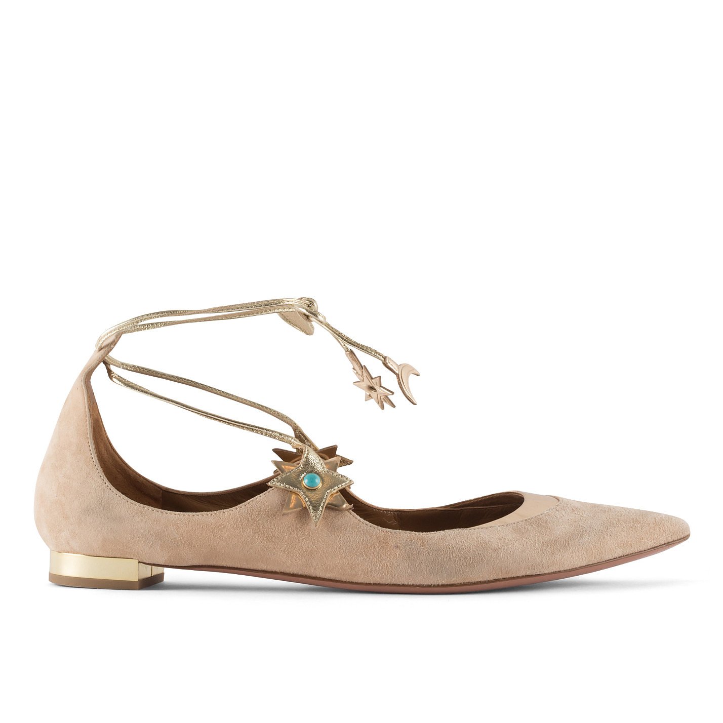 Rent Or Buy Aquazzura Star And Moon Flats From Mywardrobehq Com