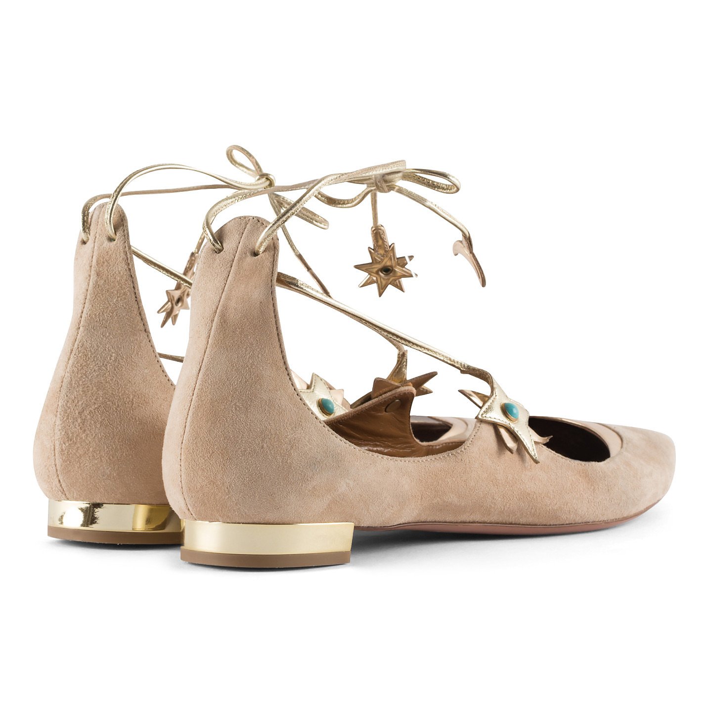 Rent Or Buy Aquazzura Star And Moon Flats From Mywardrobehq Com