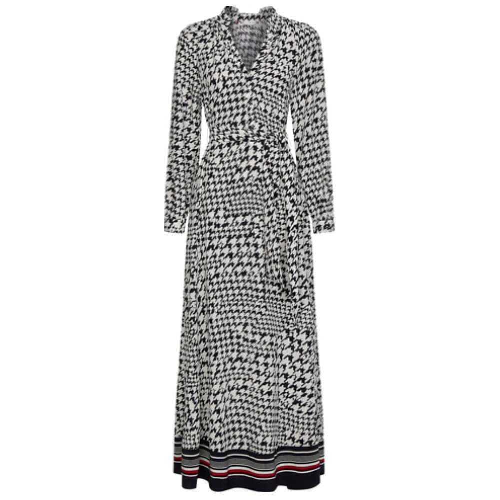 Tommy Hilfiger Houndstooth Relaxed Fit Midi Dress