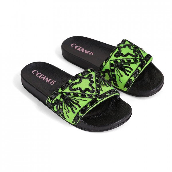 Oceanus Claudia Sequin Slippers