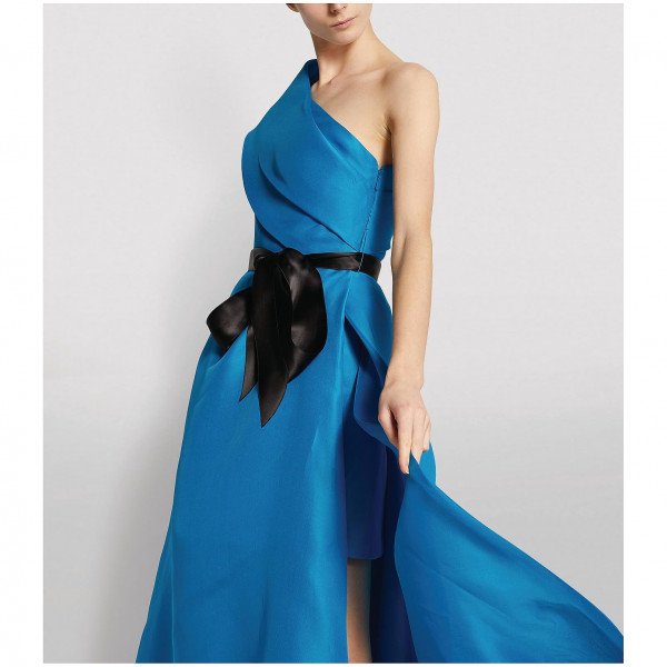 Monique Lhuillier One-Shoulder Gown