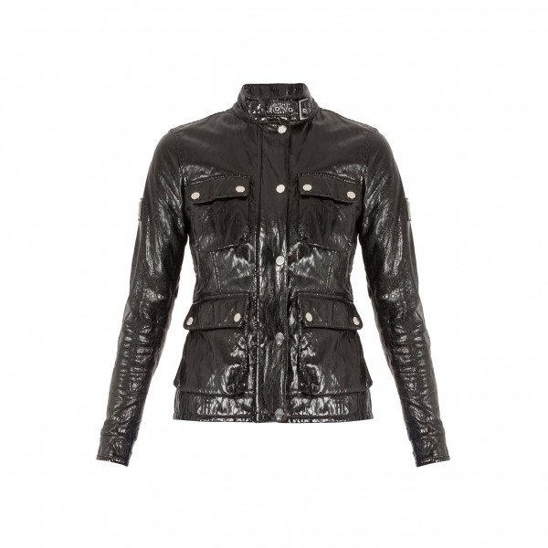 Patent moto jacket top
