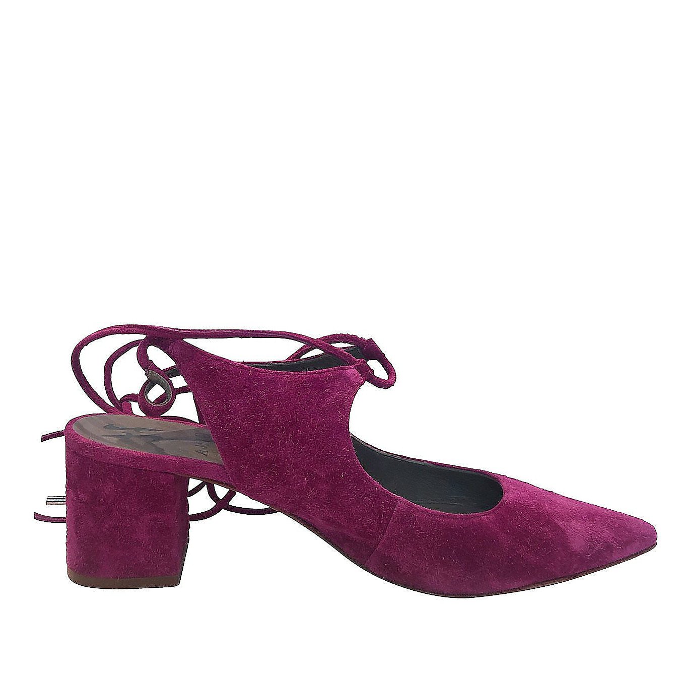 Gina Suede Tie-Ankle Pumps