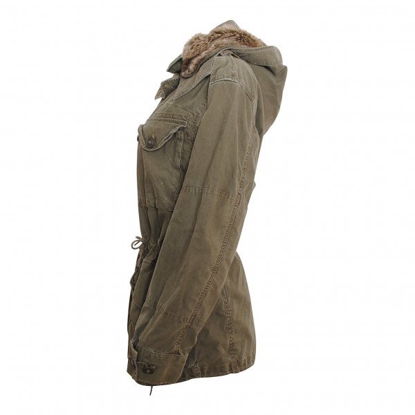 Ralph Lauren Cargo Jacket With Faux Fur Hood