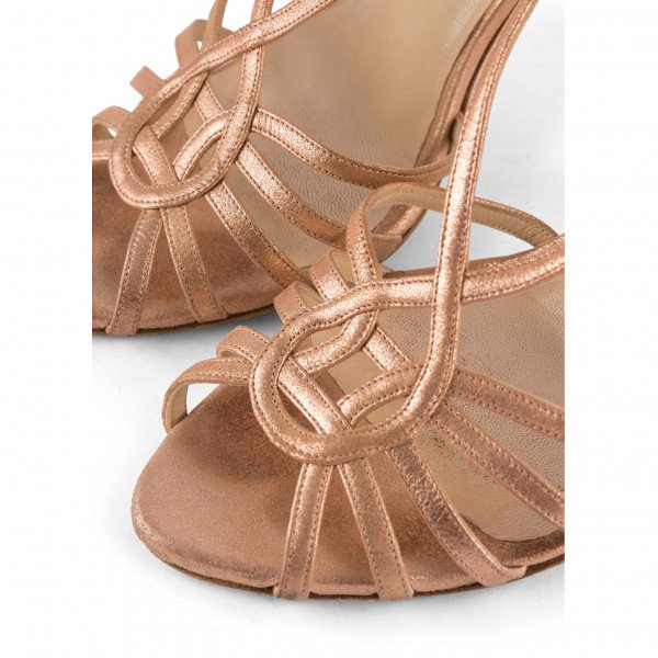 Jimmy Choo Metallic Blush Suede Sandals