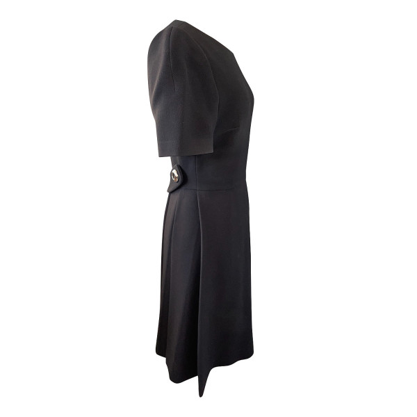 PRADA Mini Dress With Pleat & Button Detail