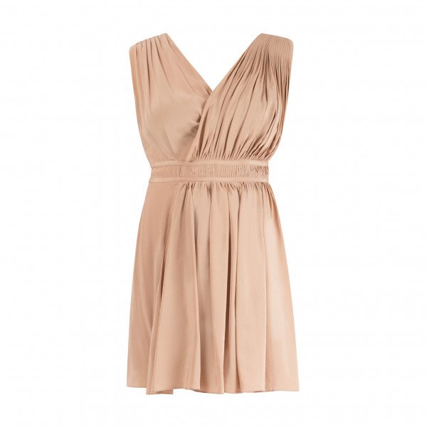 Vionnet Ruched Silk Mini Dress