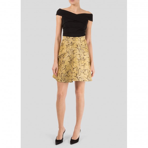 Stella McCartney Lesley Snakeskin-Print Skater Skirt