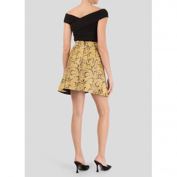 Stella McCartney Lesley Snakeskin-Print Skater Skirt