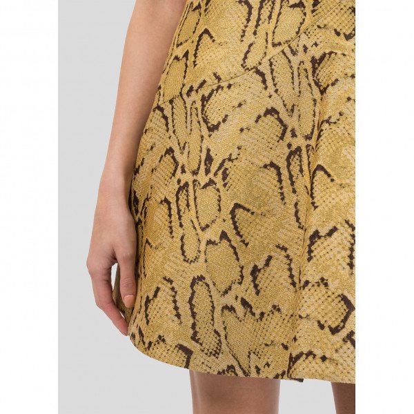 Stella McCartney Lesley Snakeskin-Print Skater Skirt