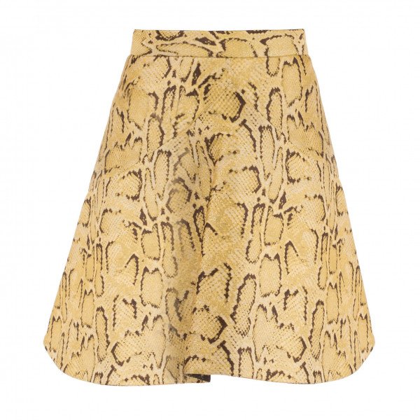 Stella McCartney Lesley Snakeskin-Print Skater Skirt