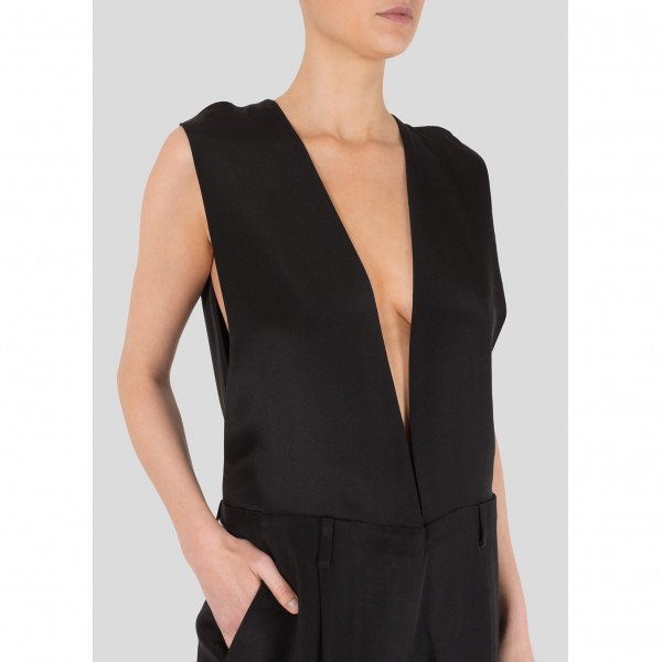 3.1 Phillip Lim Sleeveless Deep V-Neck Silk Jumpsuit