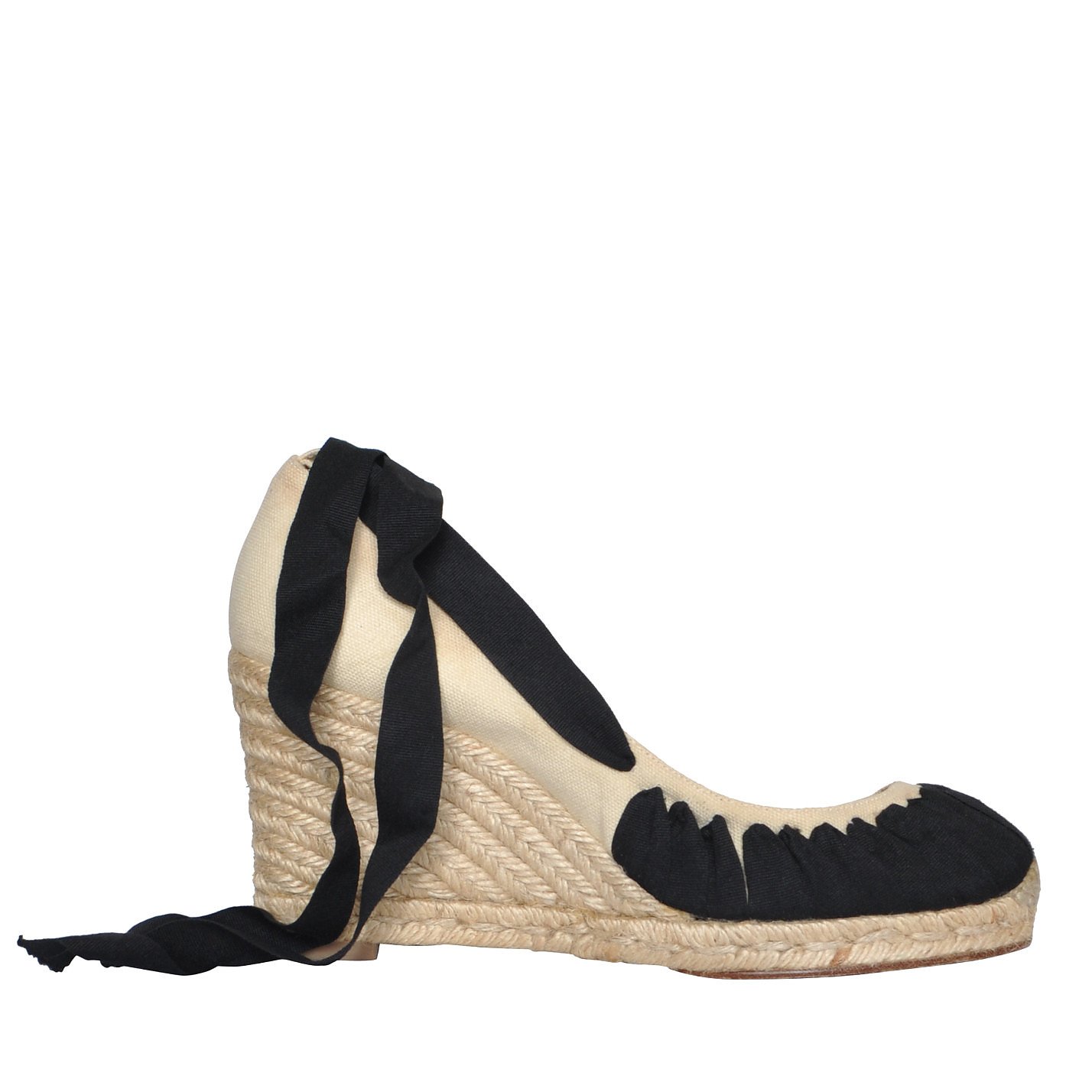 Christian Louboutin Ribbon-Wrap Wedges