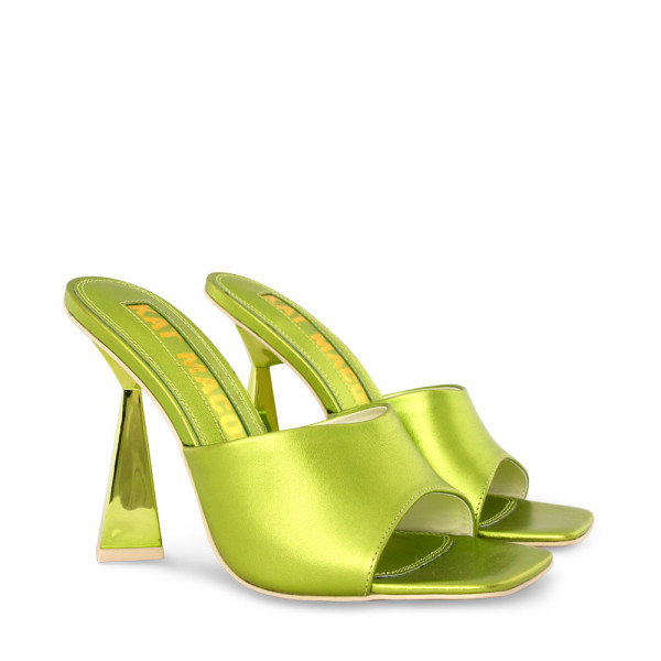 Kat Maconie Stevie Mules in Liquid Lime