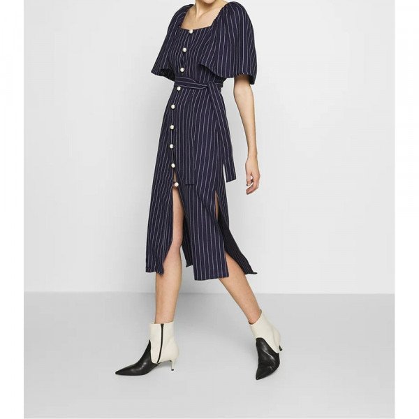 Mother of Pearl Alice Striped Midi Dress