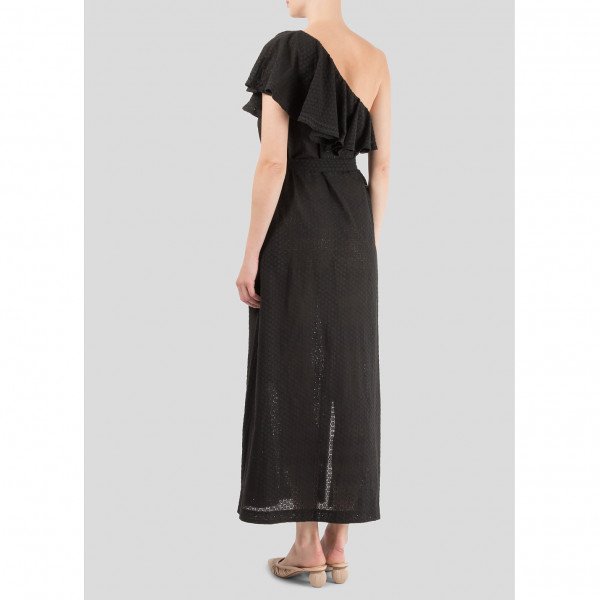 Lisa Marie Fernandez Arden Ruffled Shoulder Dress
