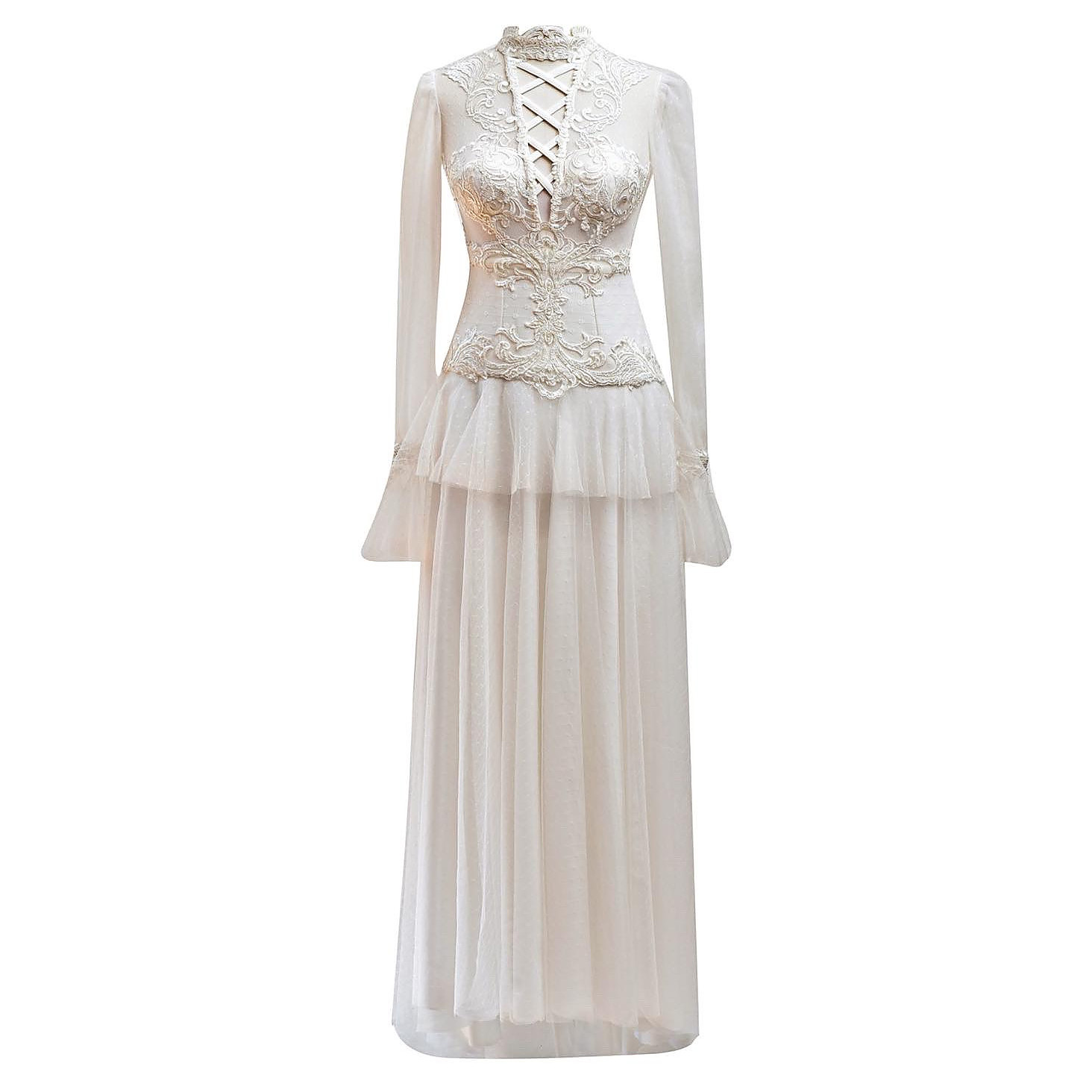 Barrus London Embroidered Tulle Wedding Dress