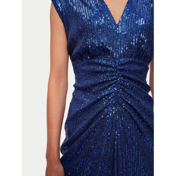 Jigsaw Sequin Ruched Midi Dress