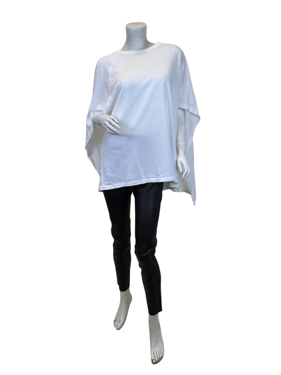 Valentino Cape-Style White Cotton T-Shirt