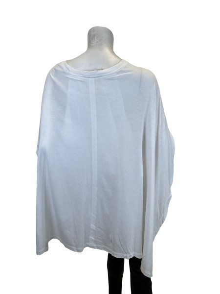 Valentino Cape-Style White Cotton T-Shirt