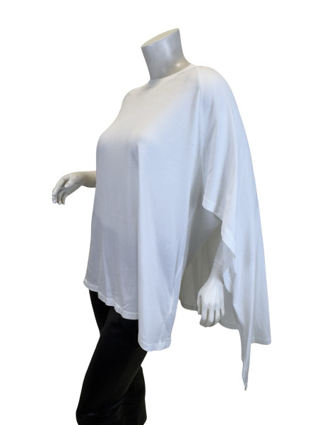 Valentino Cape-Style White Cotton T-Shirt