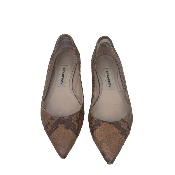 Burberry Python Skin Ballet Flats