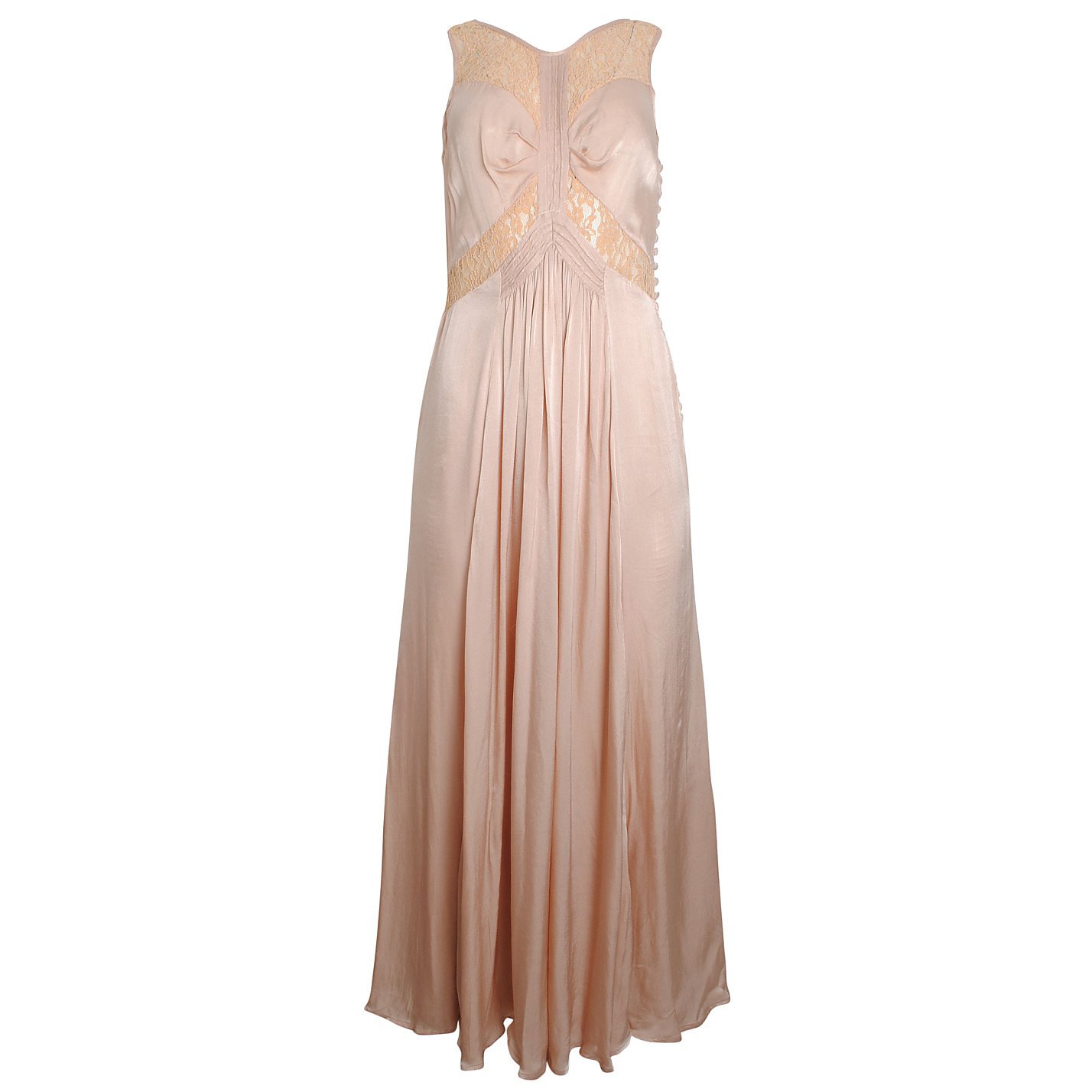 Ghost London Vintage Lace-Trimmed Gown