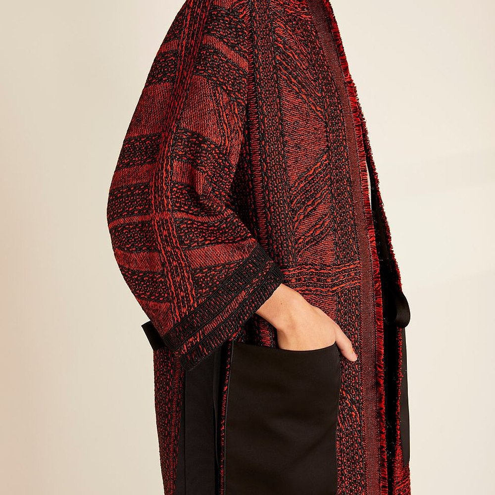 Amanda Wakeley Papaya Tapestry Jacquard Coat