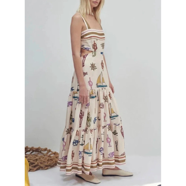 Alemais Ships Ahoy Dress