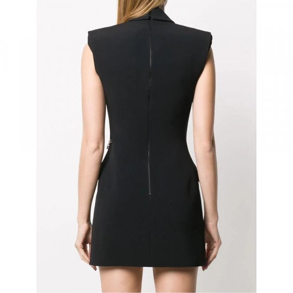 David Koma Button-Embellished Blazer Dress