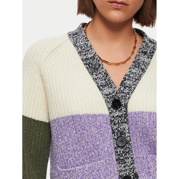 Jigsaw Merino Patchwork Cardigan