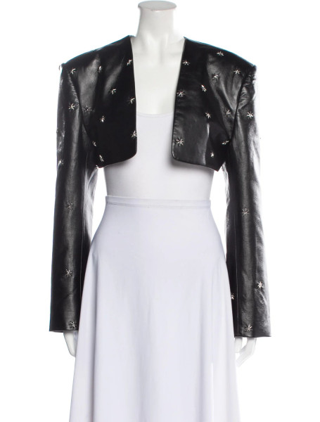 Materiel Tbilisi Materiel Tbilisi Leather cropped jacket and dress