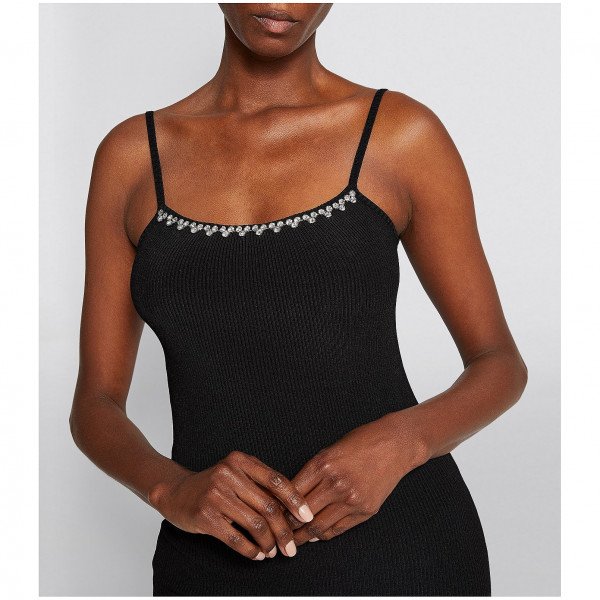 Area Crystal-Embellished Jersey Midi Dress