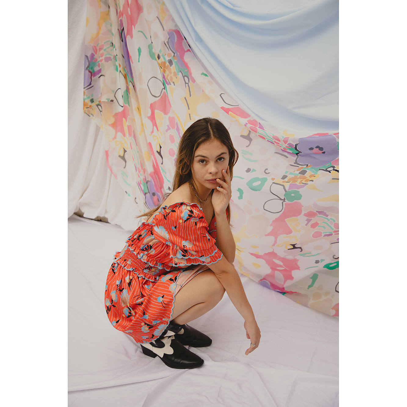 Self-Portrait Field Pansy Dress