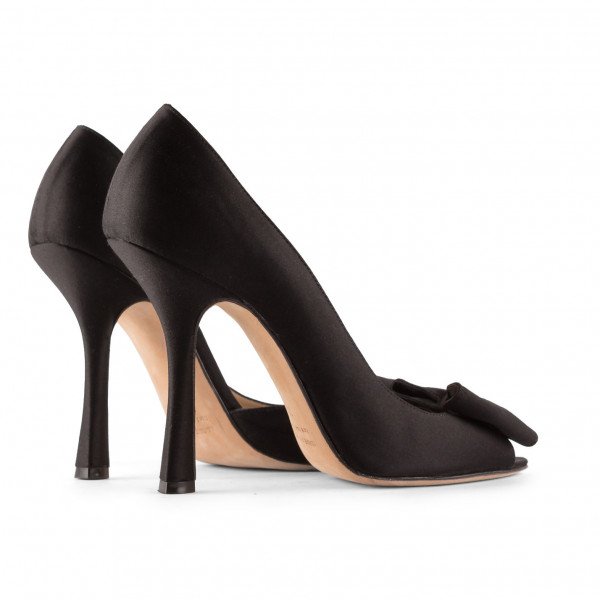 Oscar De La Renta Delin Bow Satin Pumps