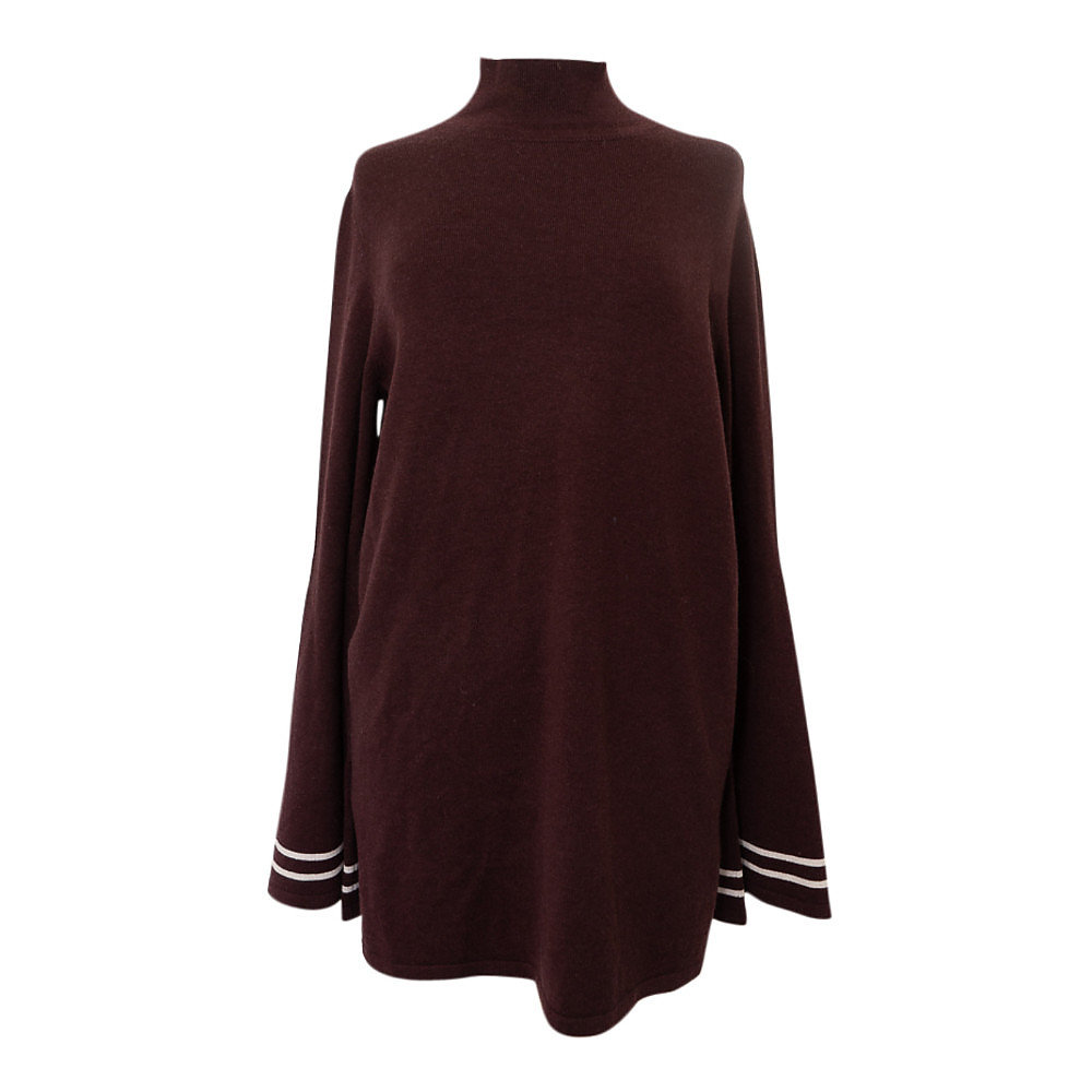 Amanda Wakeley High Neck Embellished-Cuff Sweater
