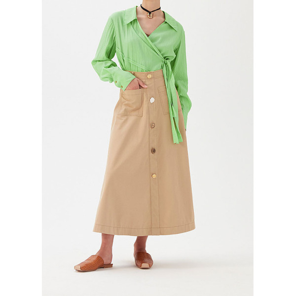 Rejina Pyo Rocco Organic Cotton Twill Skirt