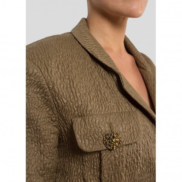 Mulberry Quilted Cropped Jacket