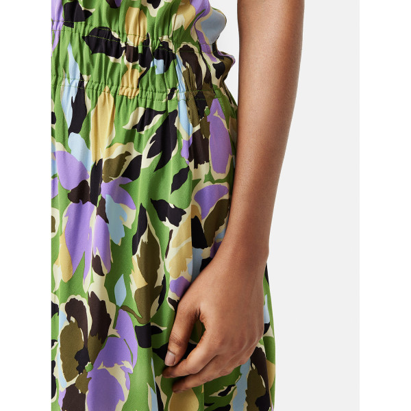 Jigsaw Graphic Pansy Cowl Neck Dress