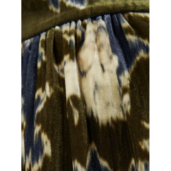 Jigsaw Glitched Ikat Velvet Dress