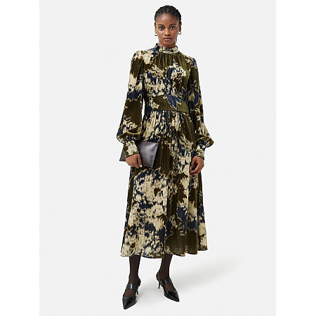 Rent Buy Jigsaw Glitched Ikat Velvet Dress MY WARDROBE HQ