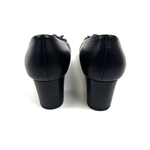 CHANEL Leather Camellia Pumps