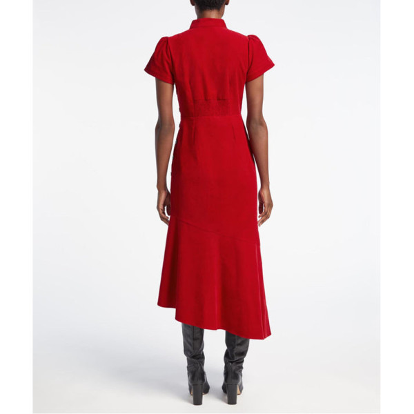 Cefinn Layla Asymmetric Corduroy Midi Dress