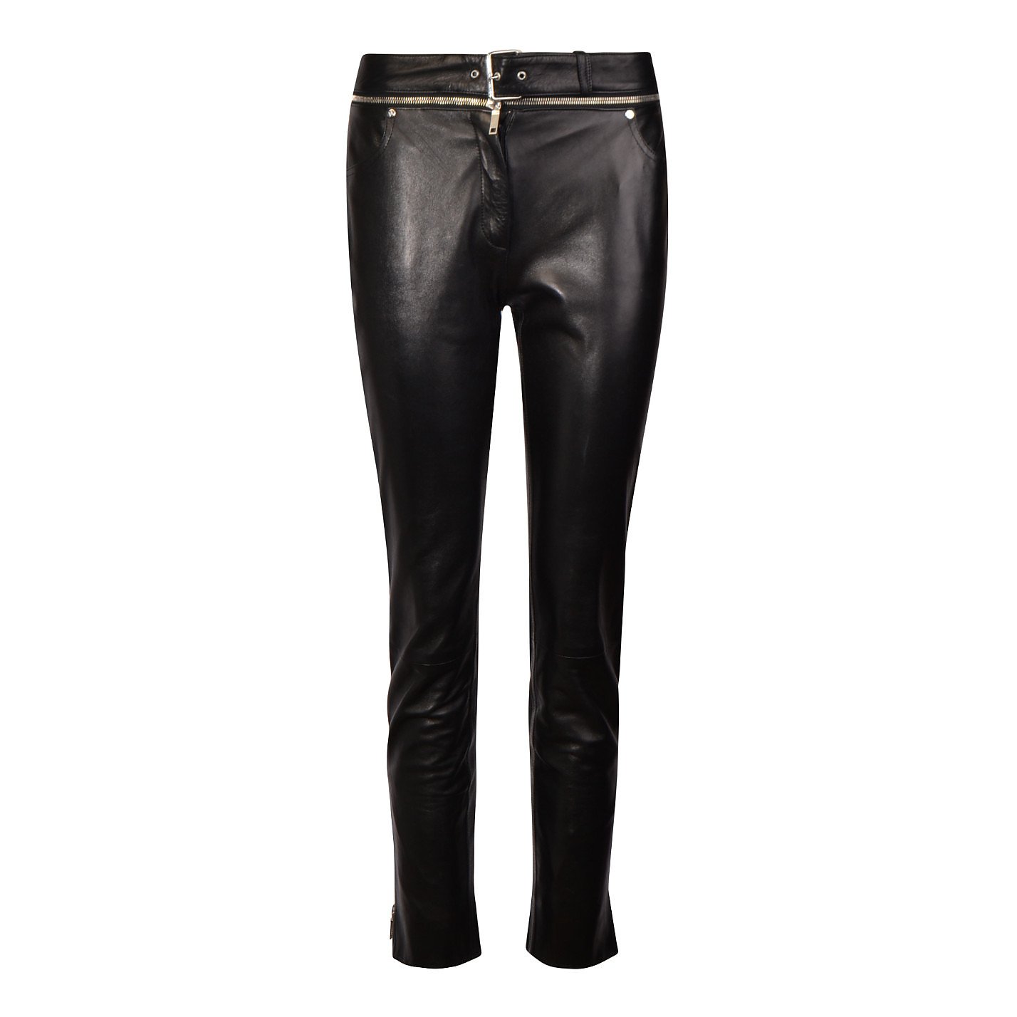CÉLINE Zip-Detail Leather Trousers