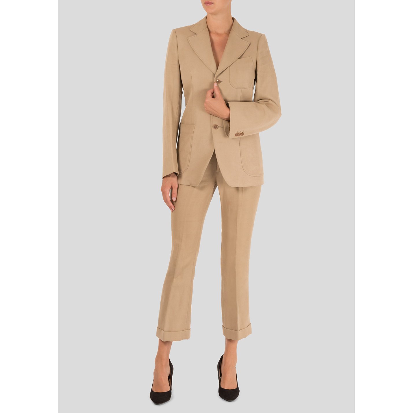 Joseph Cotton-Blend Trouser Suit