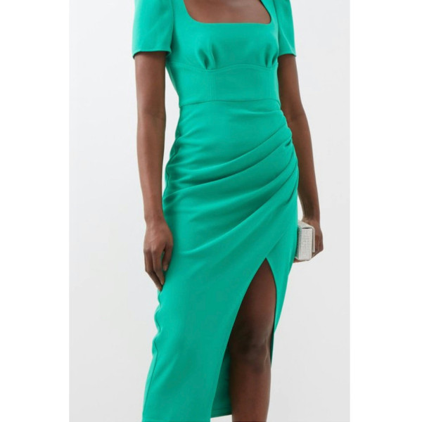 Self-Portrait Crepe Midi Dress
