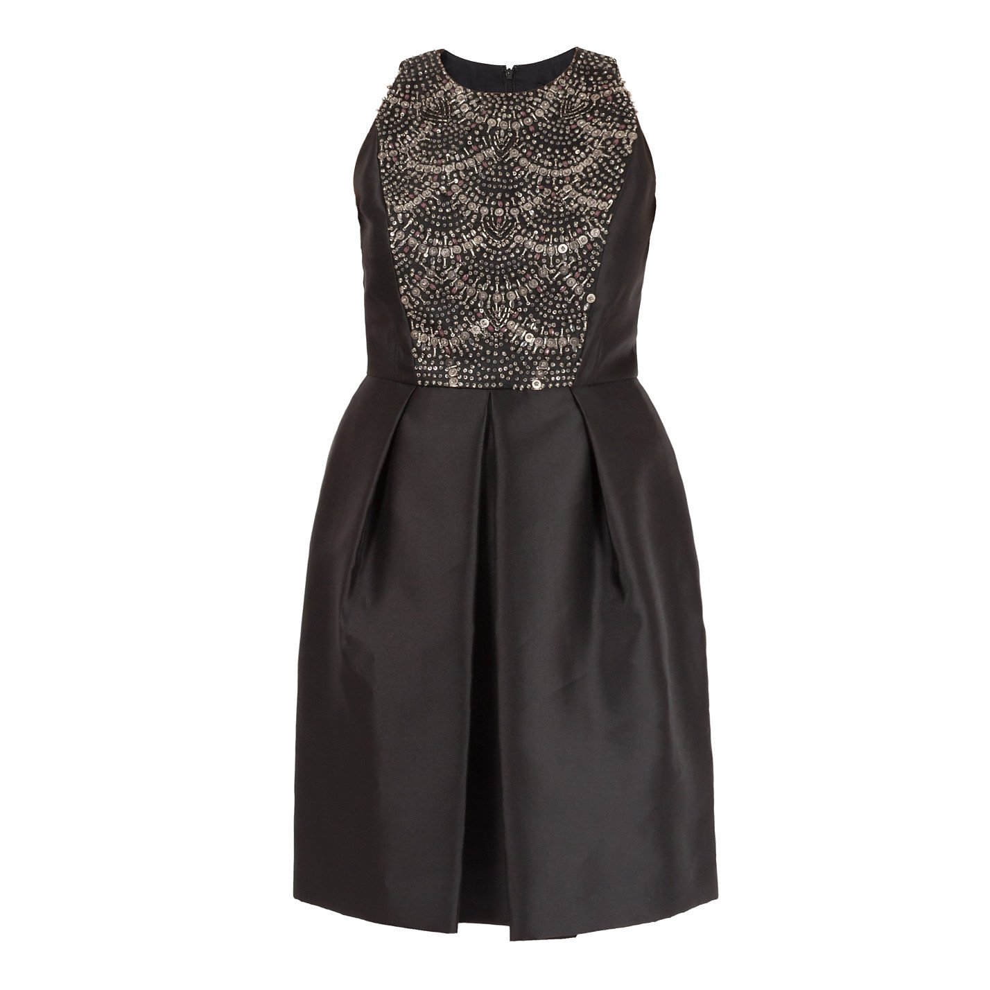 Carmen Marc Valvo Embellished Sleeveless Dress